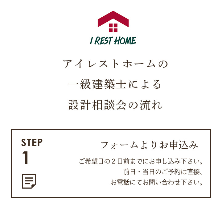 建築相談会の流れ ステップ1