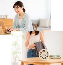 時短勤務や在宅ワークなどの働き方