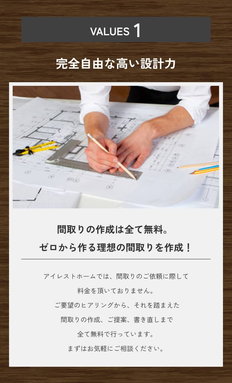 完全自由な高い設計力