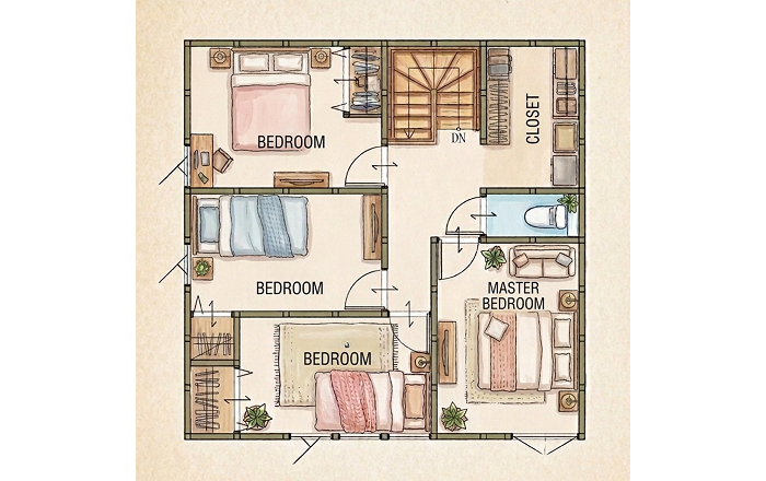 4th PLAN 4LDK＋FCLの間取り図