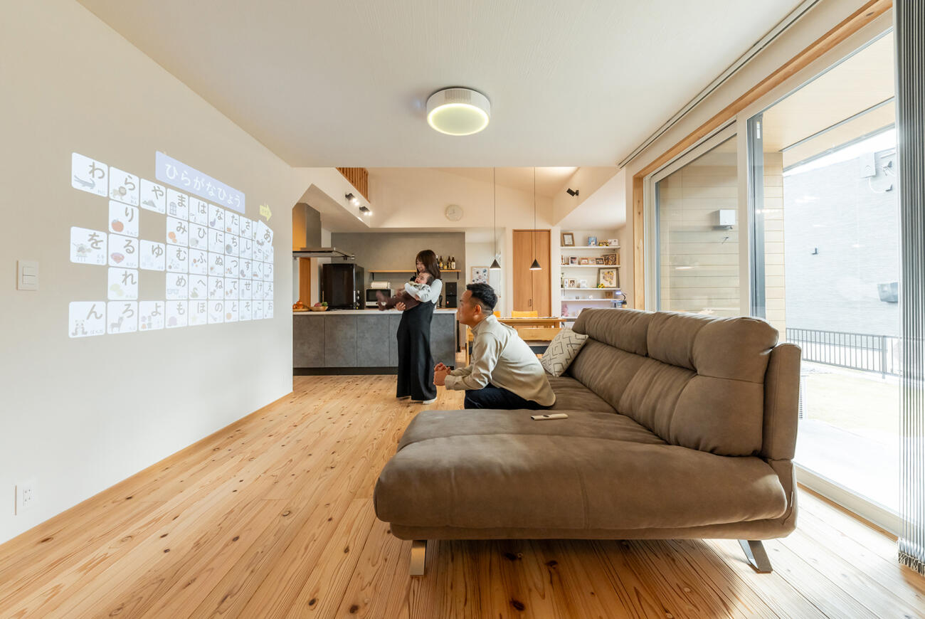 こだわり動線の”家族が集まる平屋”